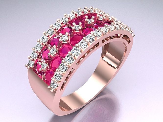 Diamond Ring  - SN413 3D print model