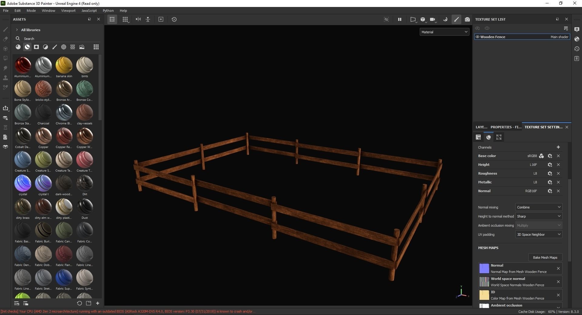 Wooden Fence 3D Model Low-poly 3D model_7