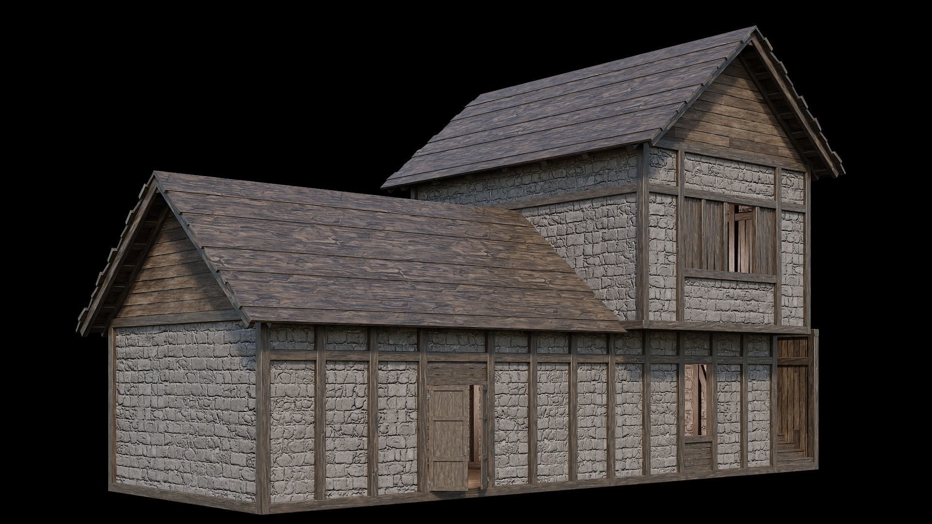 Medieval Village Collection 04 - 4K Textures Game Ready Low-poly 3D model_24