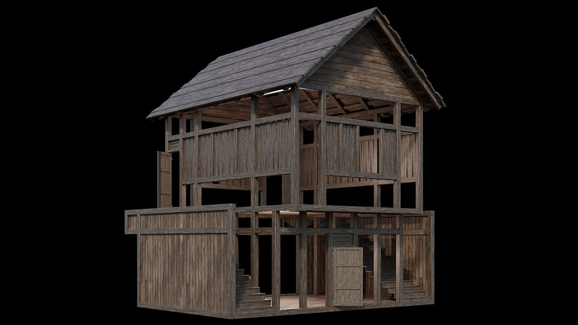 Medieval Village Collection 04 - 4K Textures Game Ready Low-poly 3D model_66