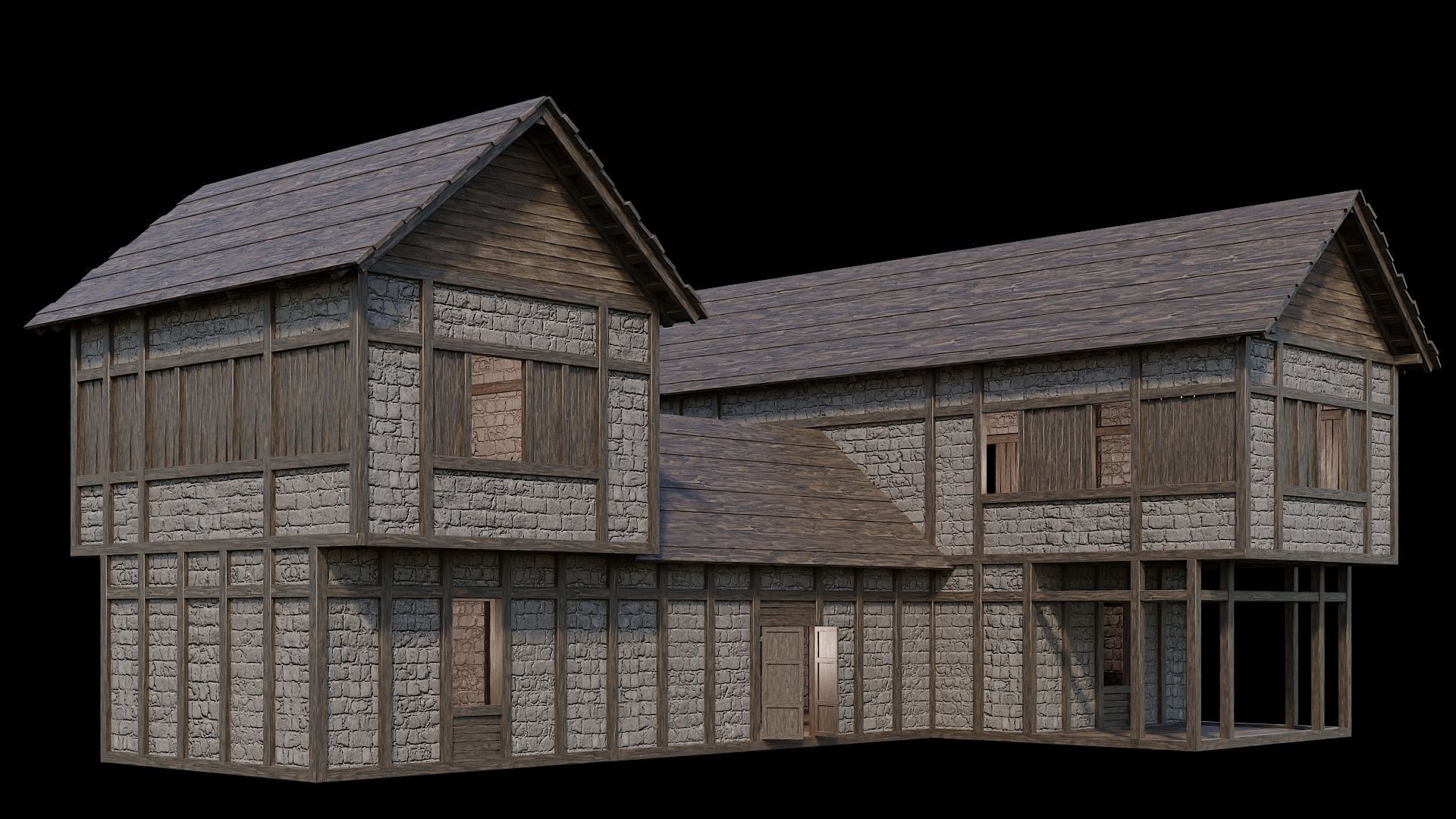 Medieval Village Collection 04 - 4K Textures Game Ready Low-poly 3D model_11