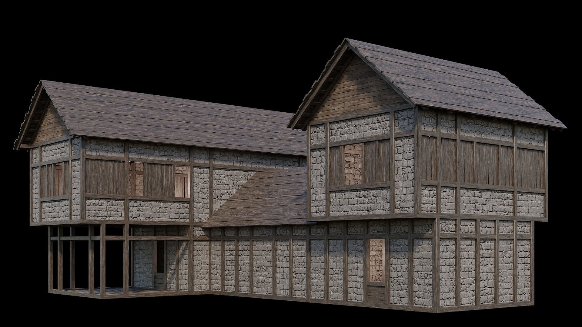 Medieval Village Collection 04 - 4K Textures Game Ready Low-poly 3D model_12