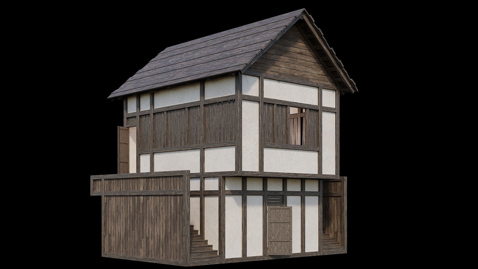 Medieval Village Collection 04 - 4K Textures Game Ready Low-poly 3D model_56