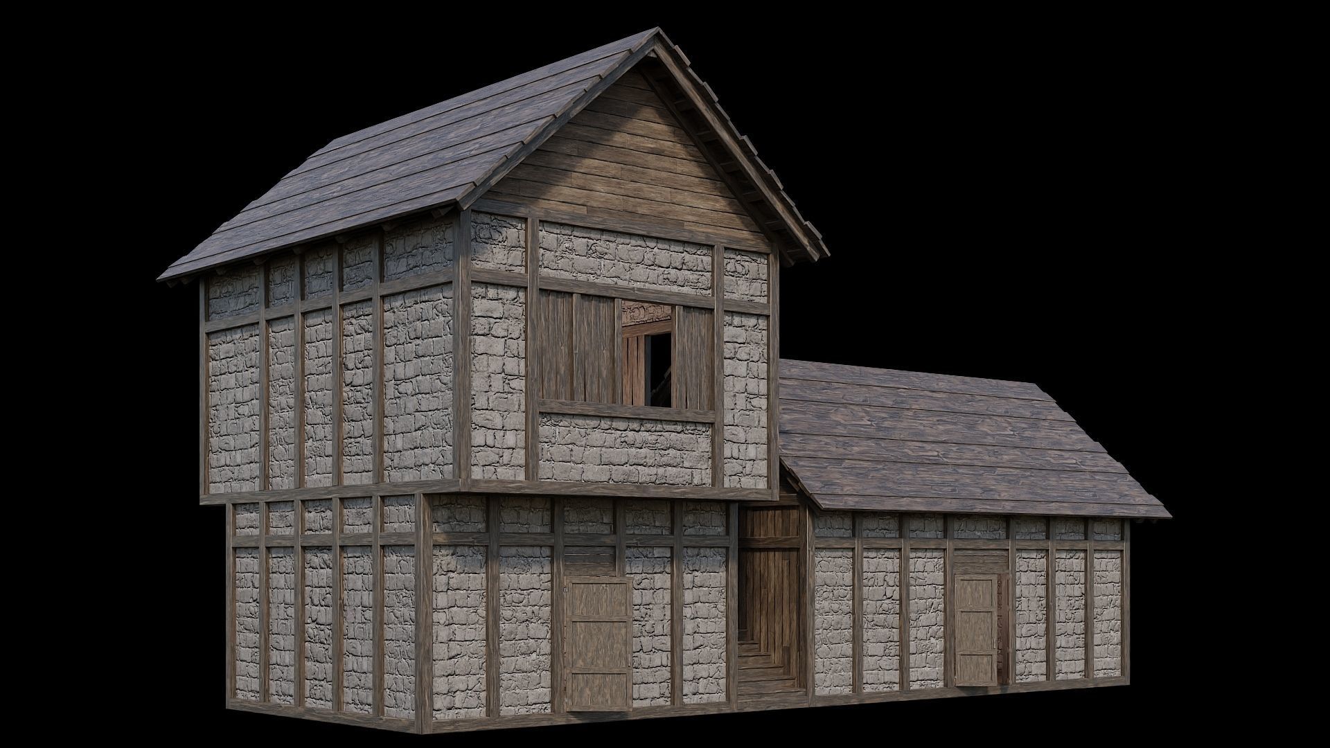 Medieval Village Collection 04 - 4K Textures Game Ready Low-poly 3D model_48