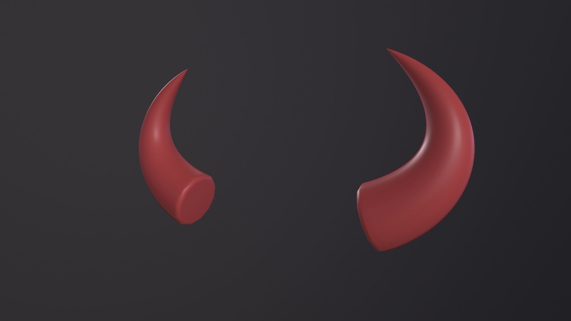 Devil Horn 3D Model Low-poly 3D model_2
