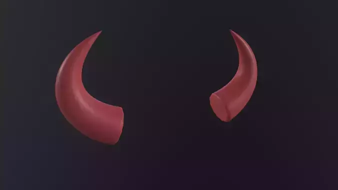 Devil Horn 3D Model Low-poly 3D model