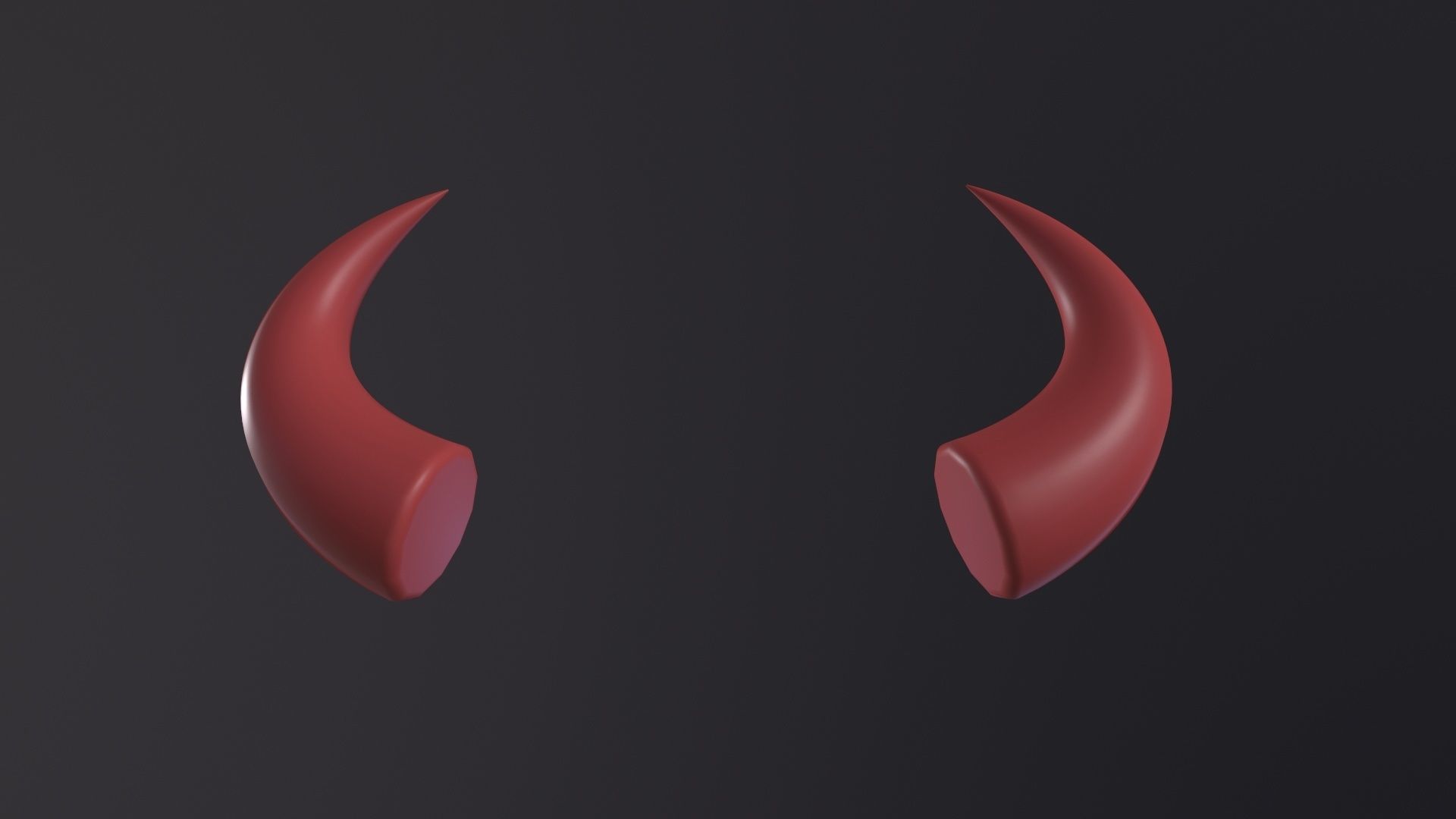 Devil Horn 3D Model Low-poly 3D model_3