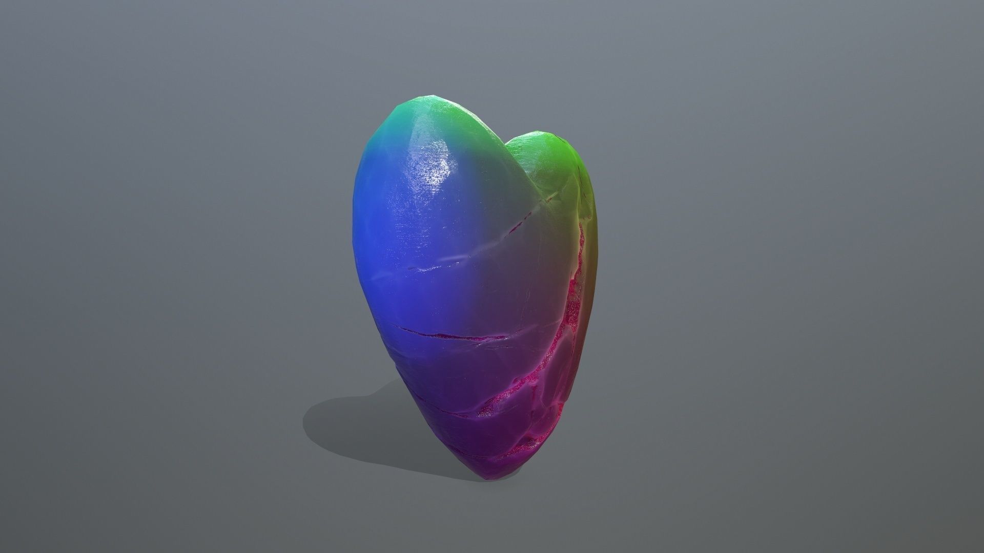 Broken Heart 9 Low-poly 3D model_1