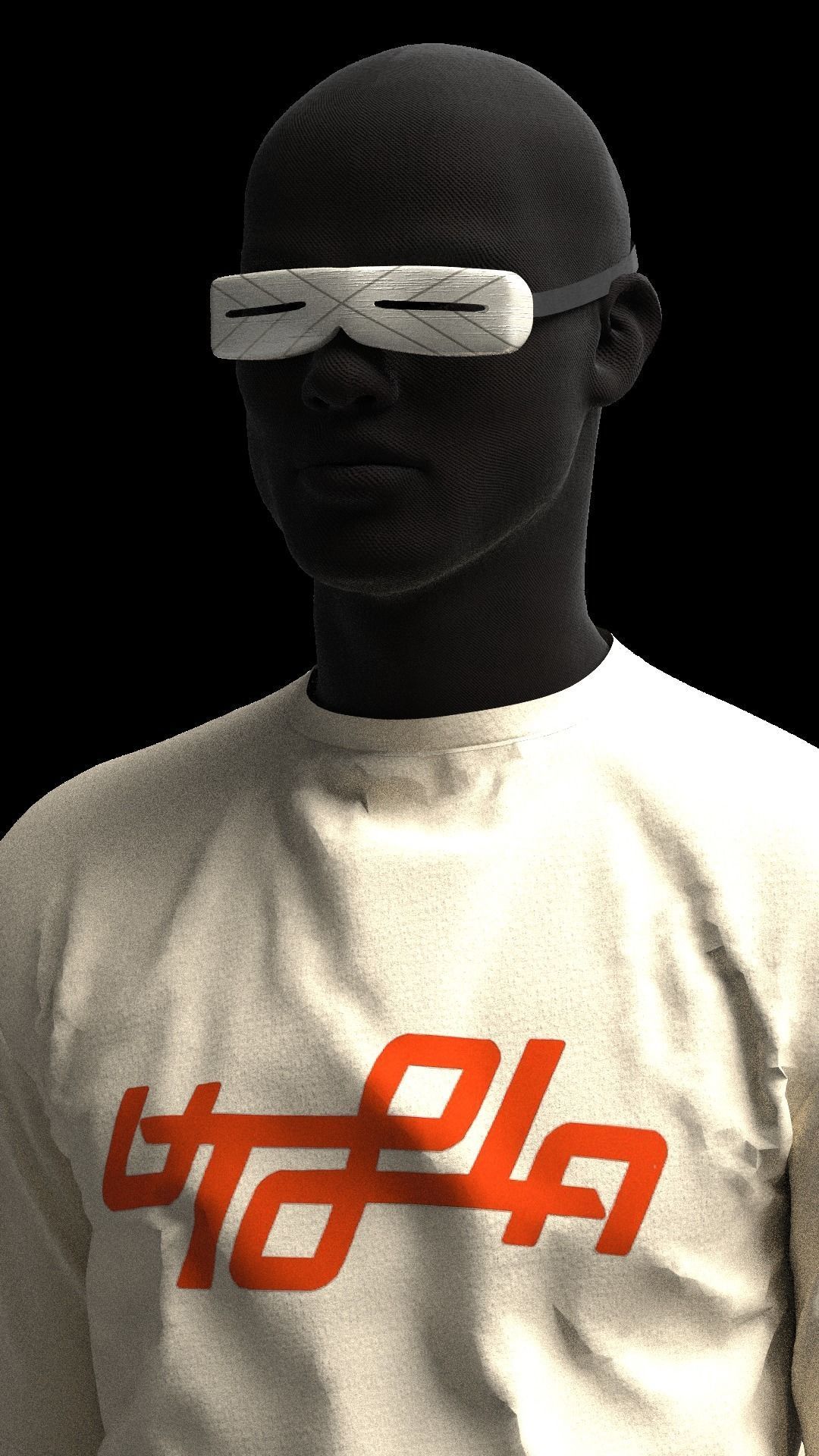 Travis scott Utopia Concept t shirt Cactus jack pants 3D model_11