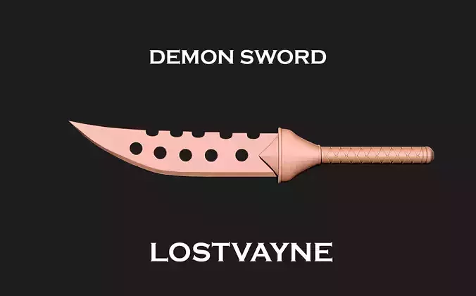 Demon Sword Lostvayne - Seven deadly sins  Free 3D print model