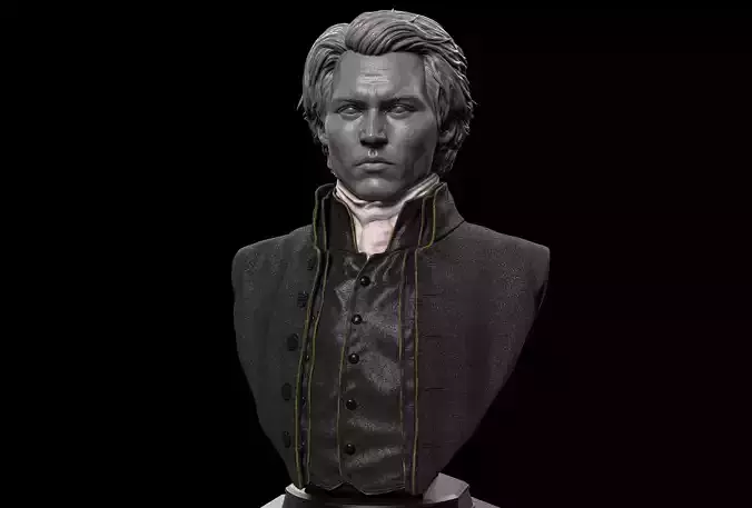 Johnny Depp- Ichabod Crane Bust  3D print model