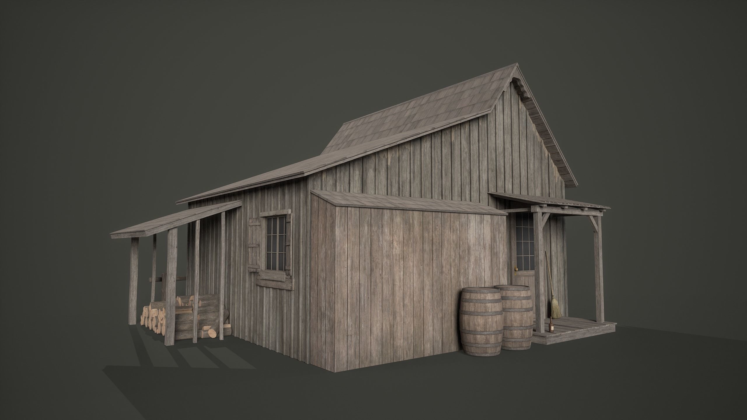 Old House Low-poly 3D model_2
