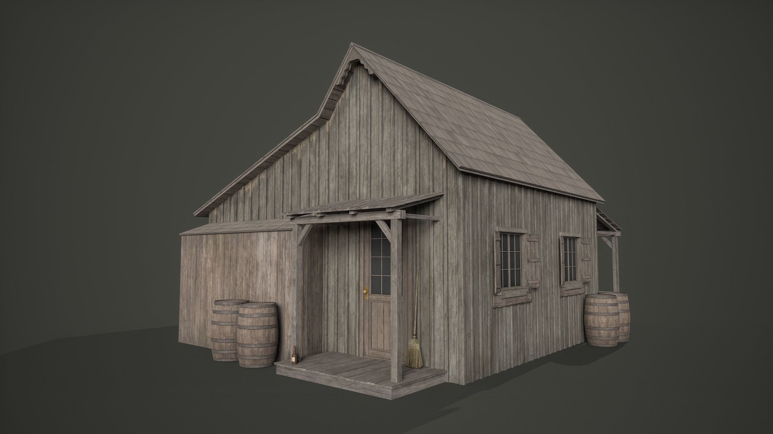 Old House Low-poly 3D model_3