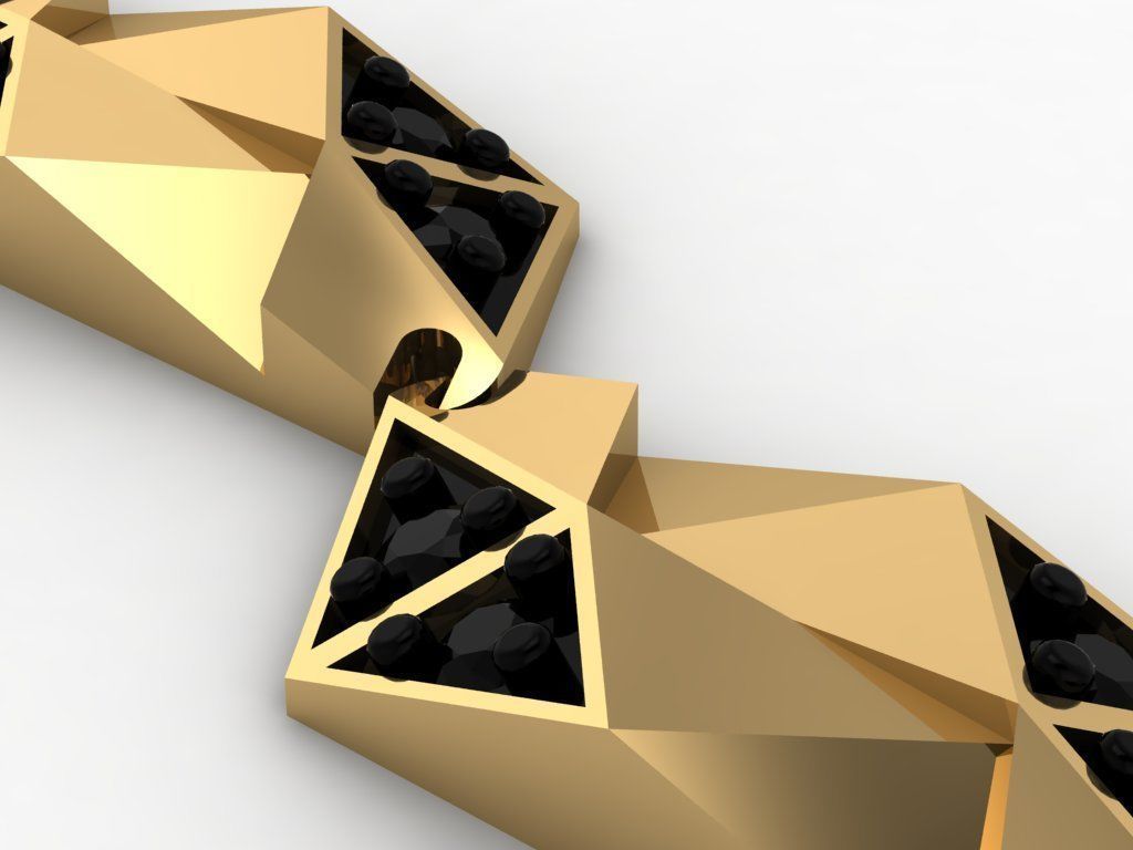 geometric  chain  3D print model_3