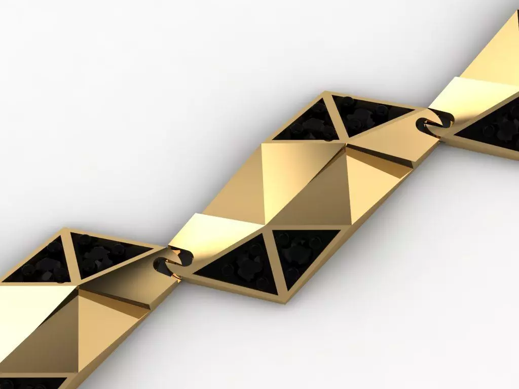 geometric  chain  3D print model_0