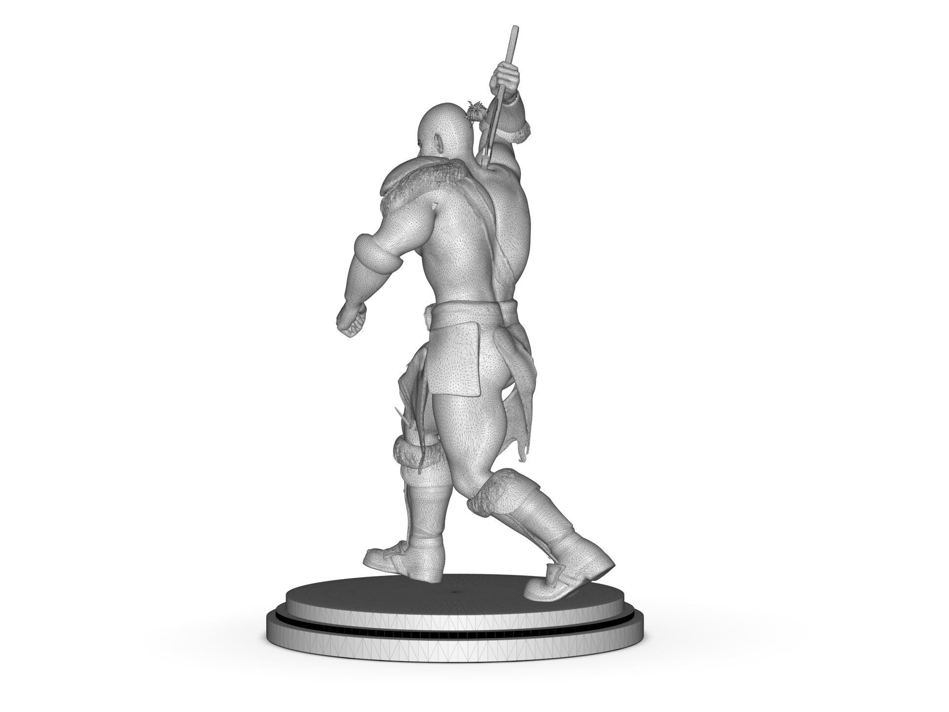 Barbarian Sculpture 3D print model_6