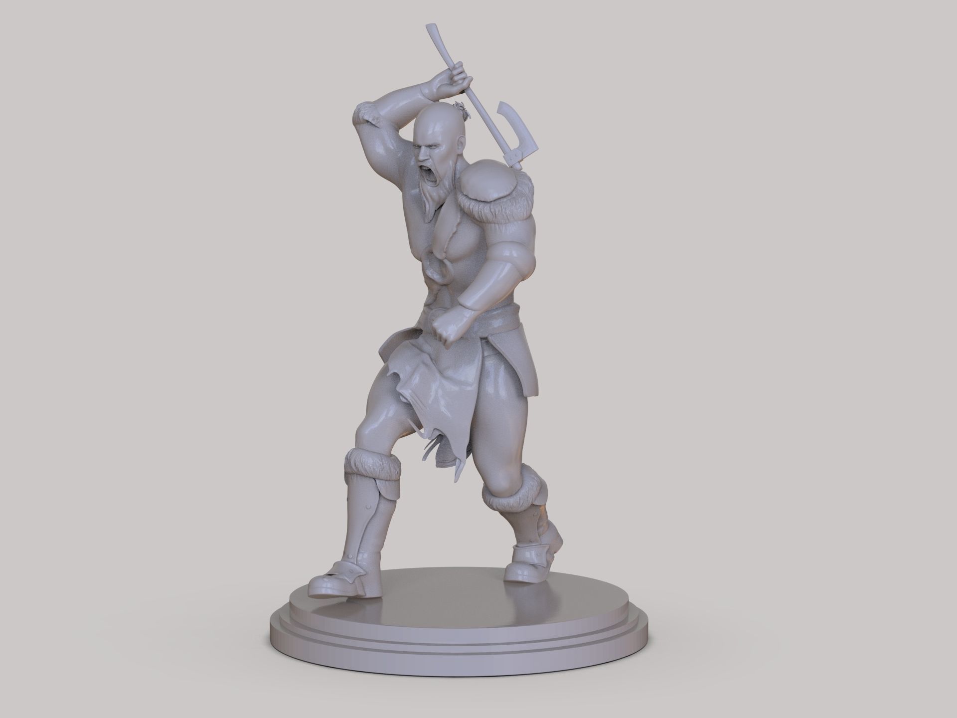 Barbarian Sculpture 3D print model_2