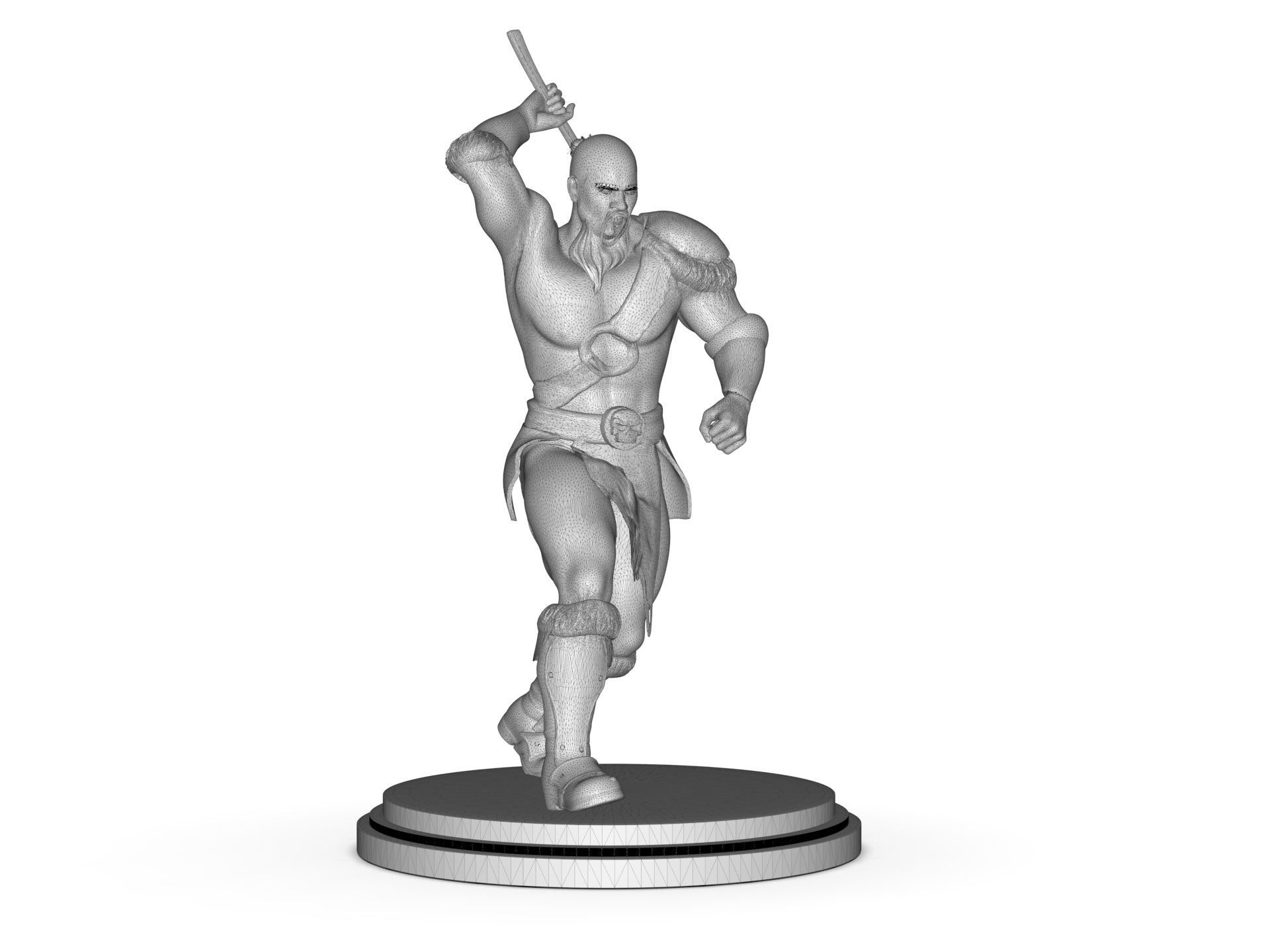 Barbarian Sculpture 3D print model_5