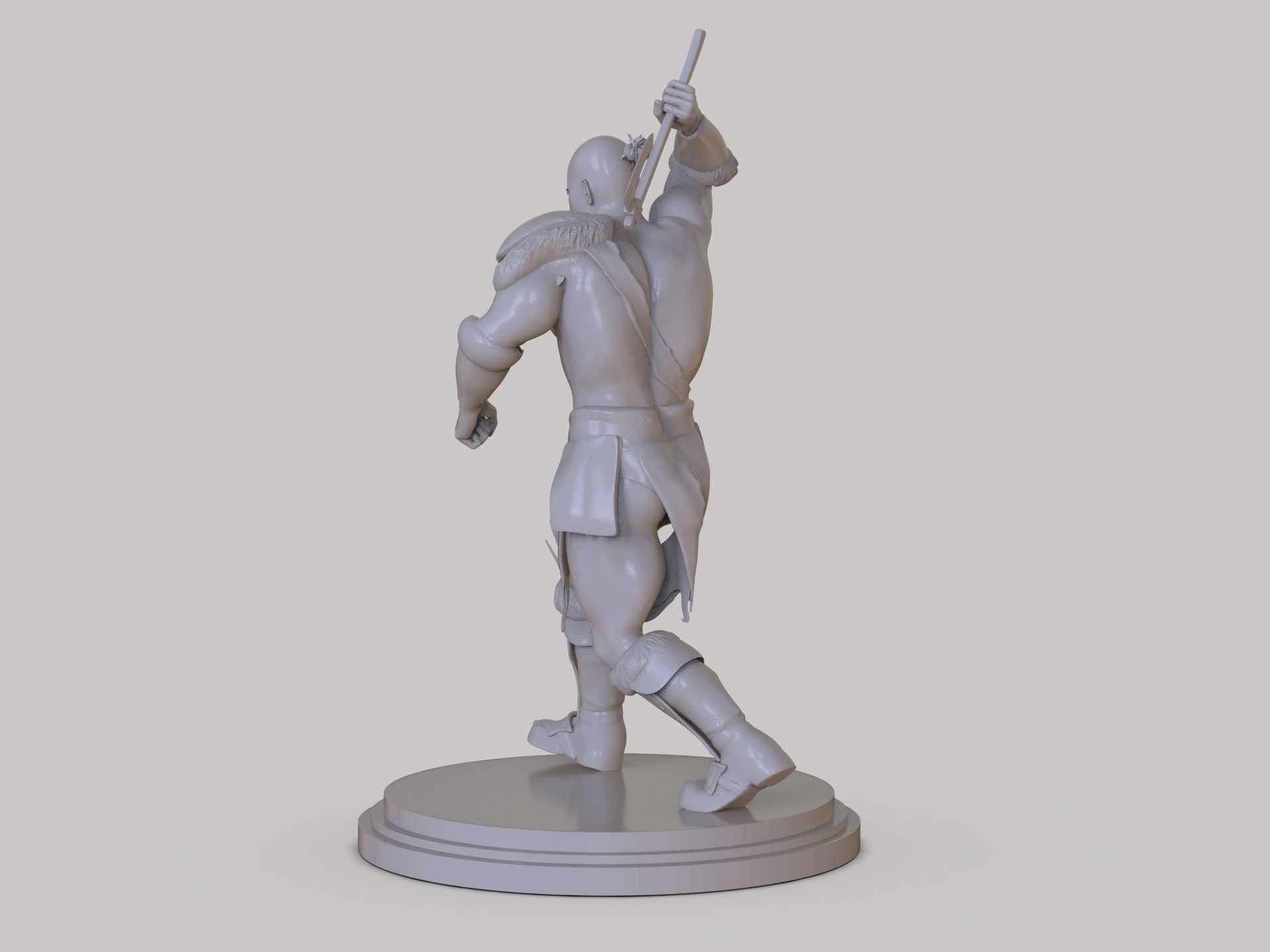 Barbarian Sculpture 3D print model_3