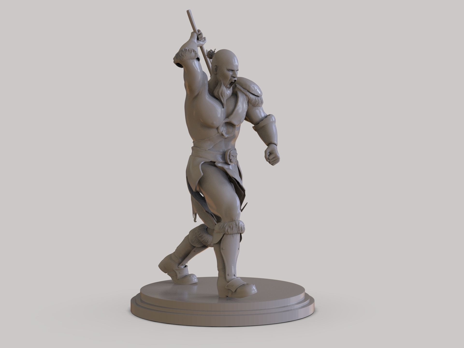 Barbarian Sculpture 3D print model_1