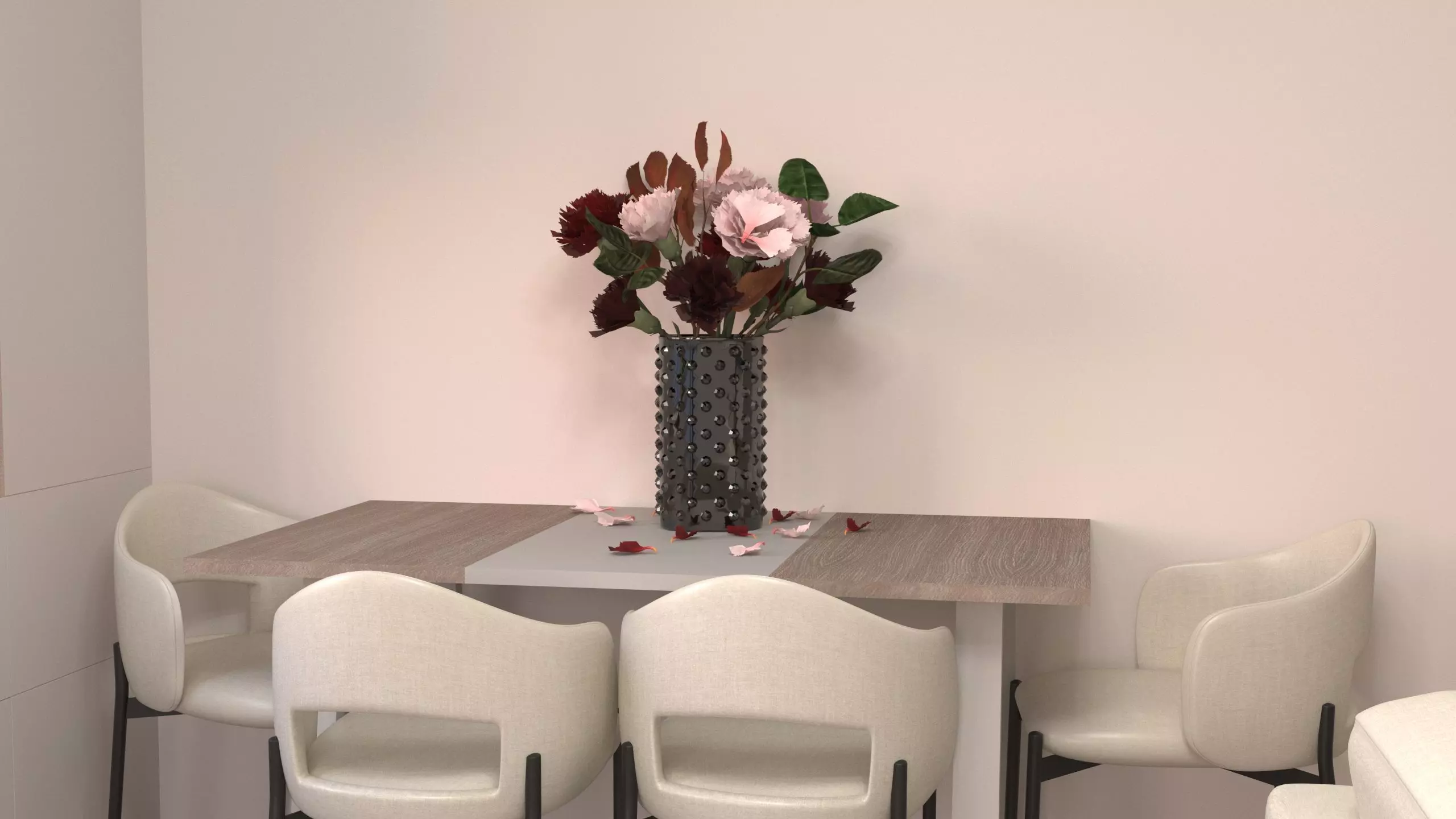 chair and table 3D model_0