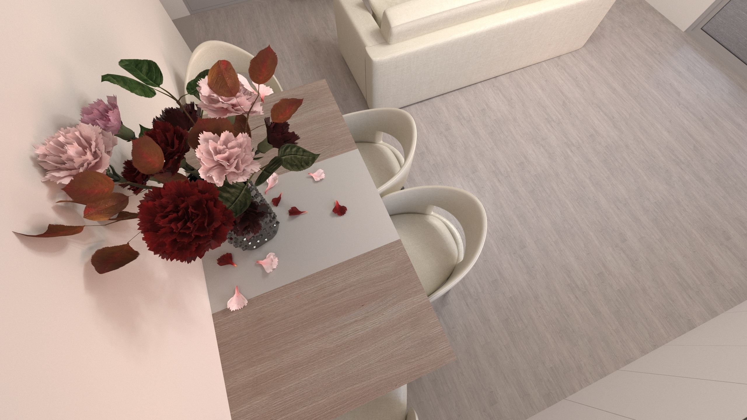 chair and table 3D model_2