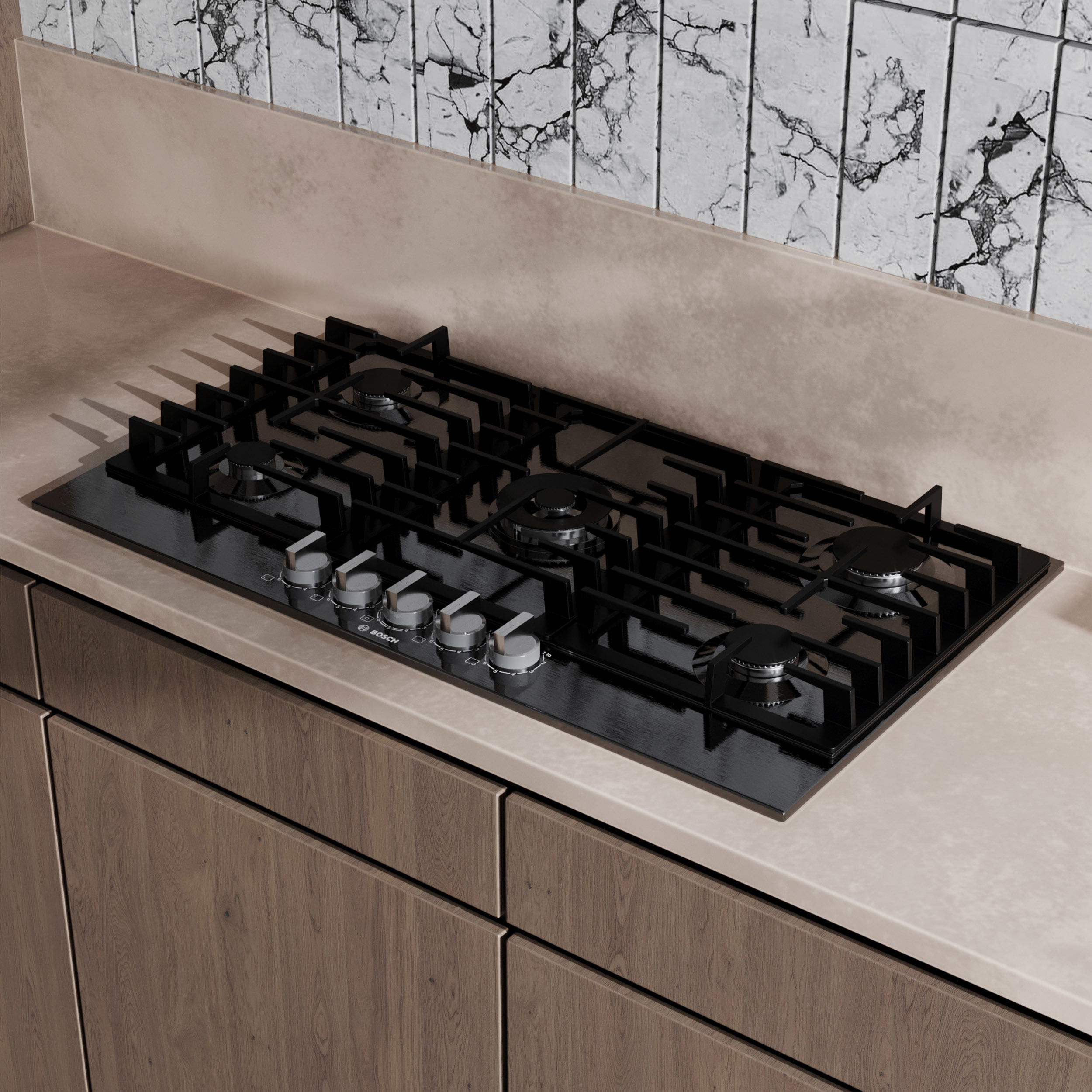 Kitchen Appliance Bosch Kitchen No 49 Low-poly 3D model_3