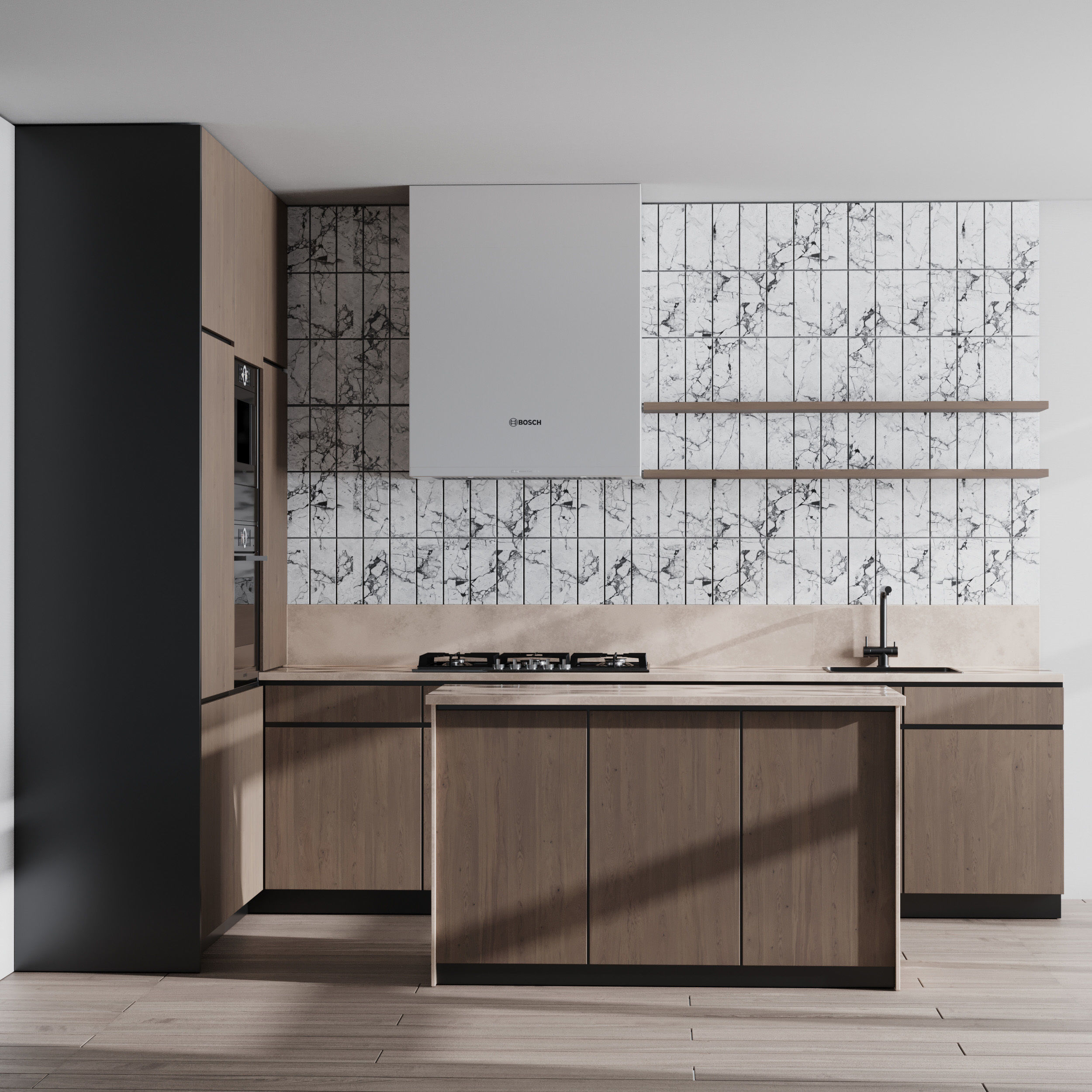 Kitchen Appliance Bosch Kitchen No 49 Low-poly 3D model_5