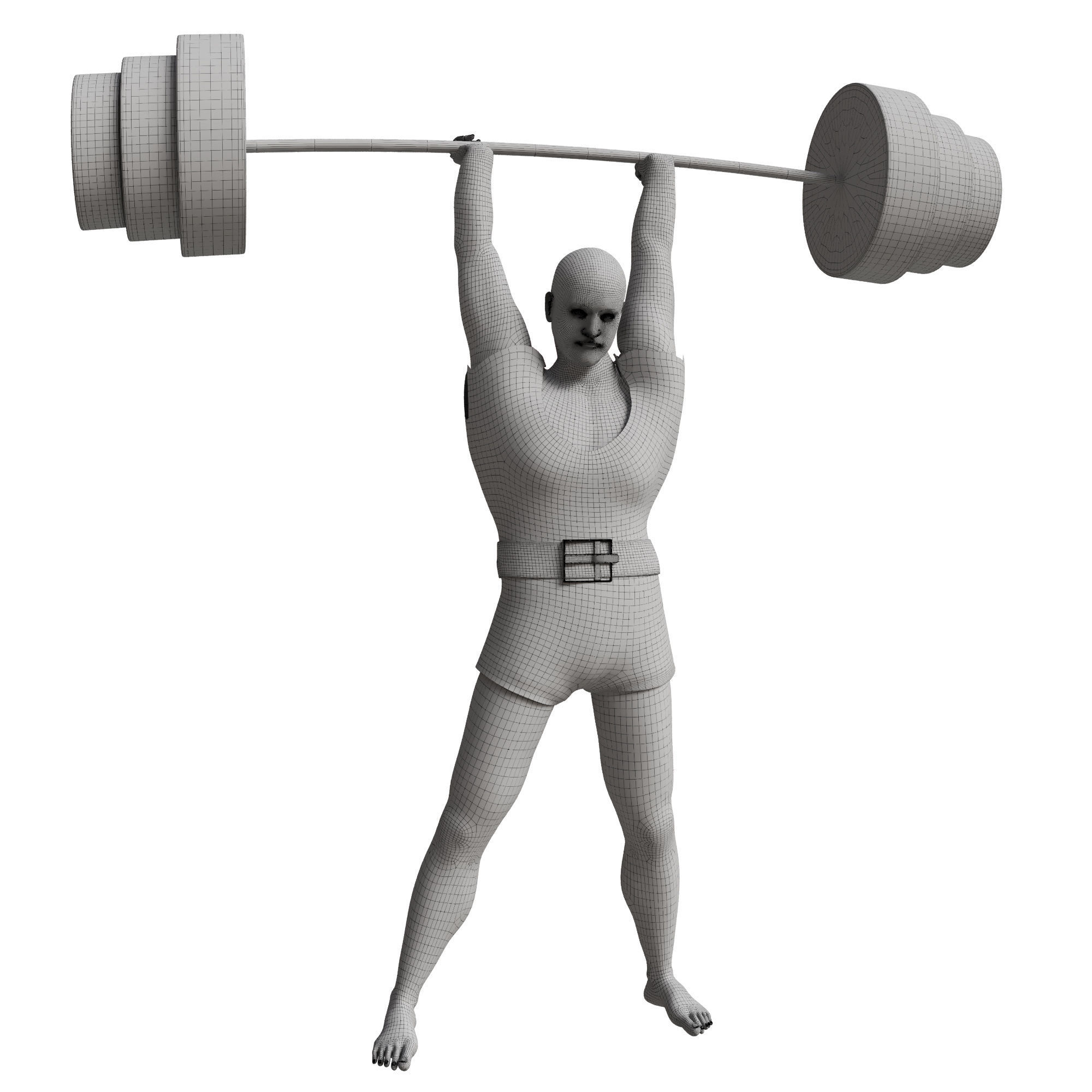 Weightlifter 3D model_4