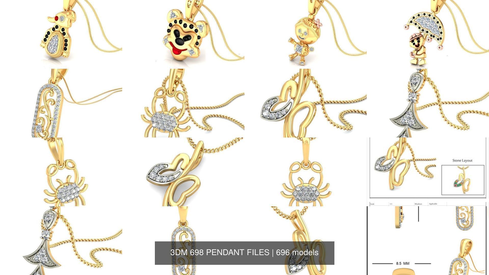 3DM 698 PENDANT FILES 3D Model Collection_289