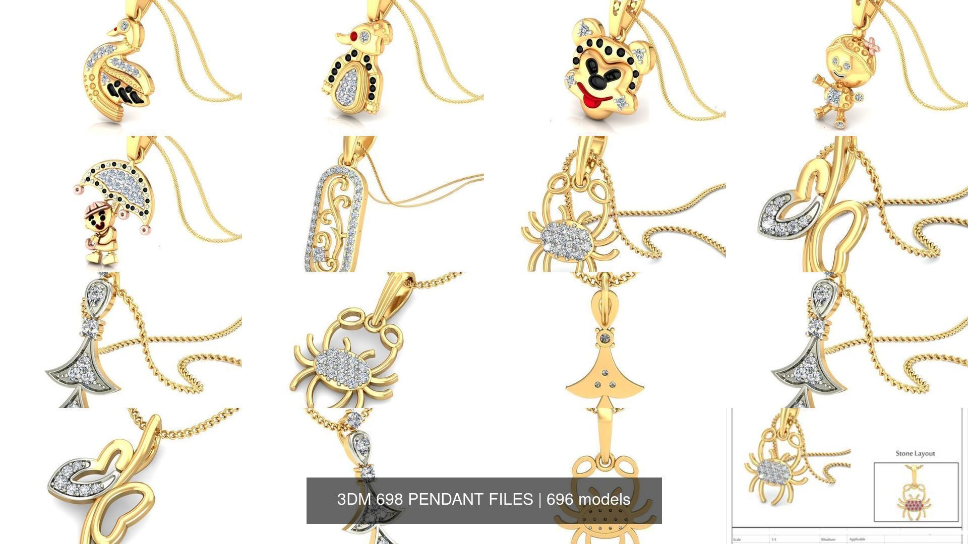 3DM 698 PENDANT FILES 3D Model Collection_288