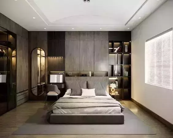 Luxury Modern masculine interior design bedroom