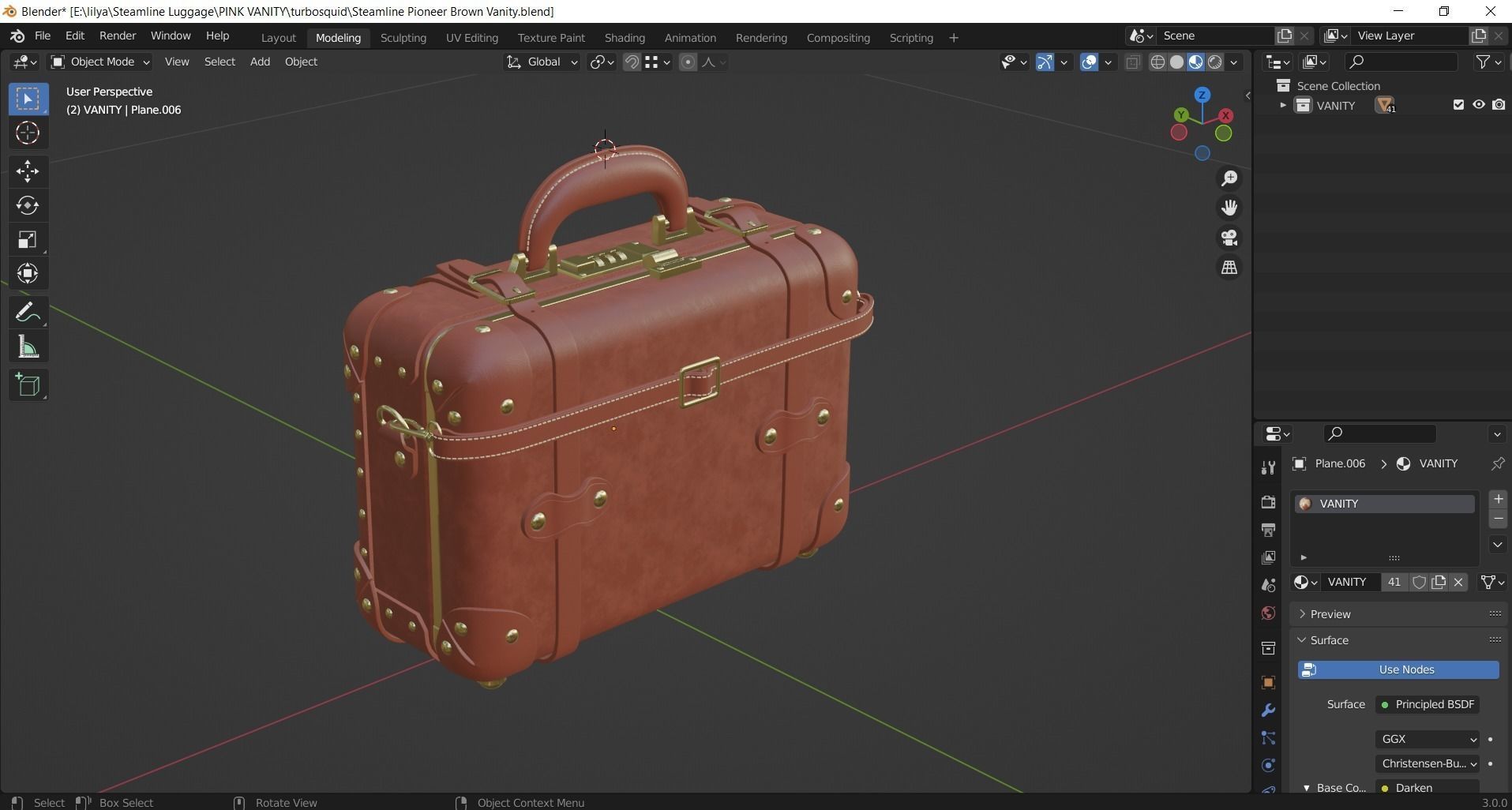 Steamline Pioneer Brown Vanity 3D model_12