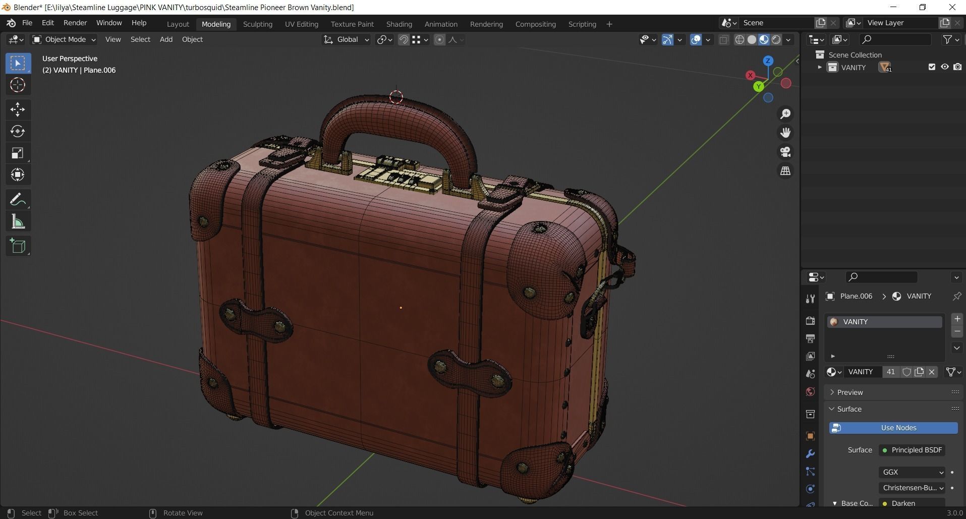 Steamline Pioneer Brown Vanity 3D model_13