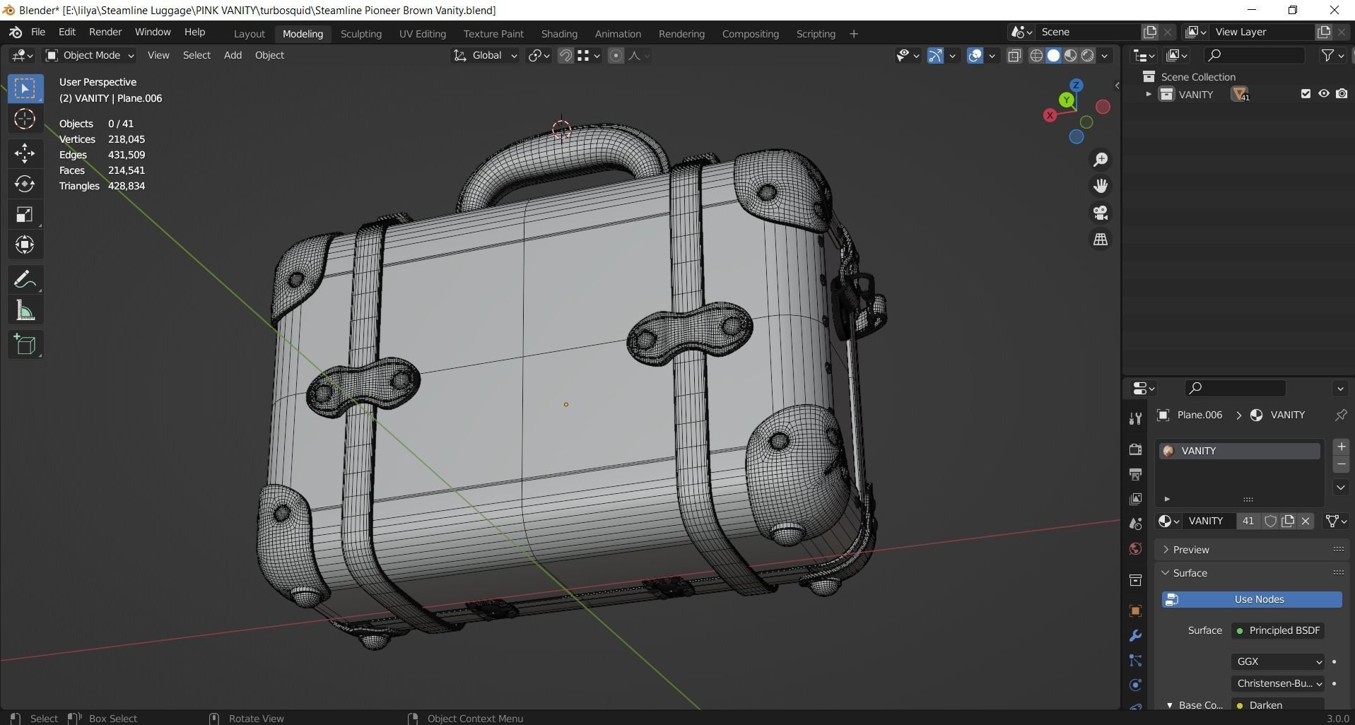 Steamline Pioneer Brown Vanity 3D model_14