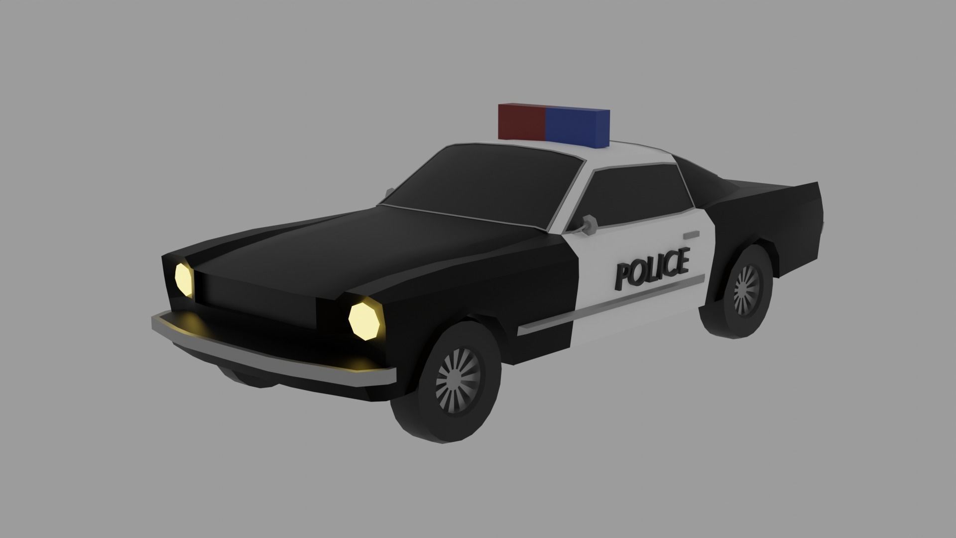 Low Poly Car Mustang Low Poly Vehicle Pack GameReady 3D Model Low-poly 3D model_10