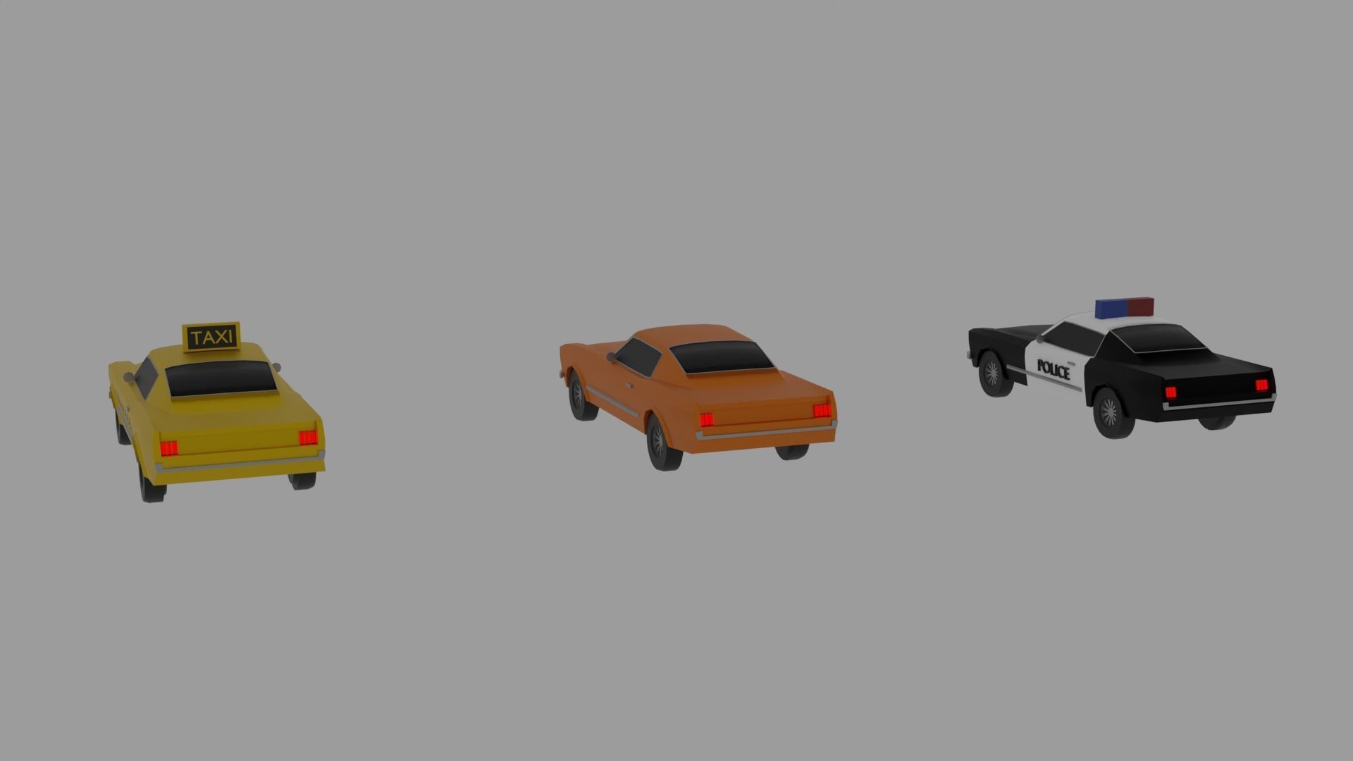 Low Poly Car Mustang Low Poly Vehicle Pack GameReady 3D Model Low-poly 3D model_1