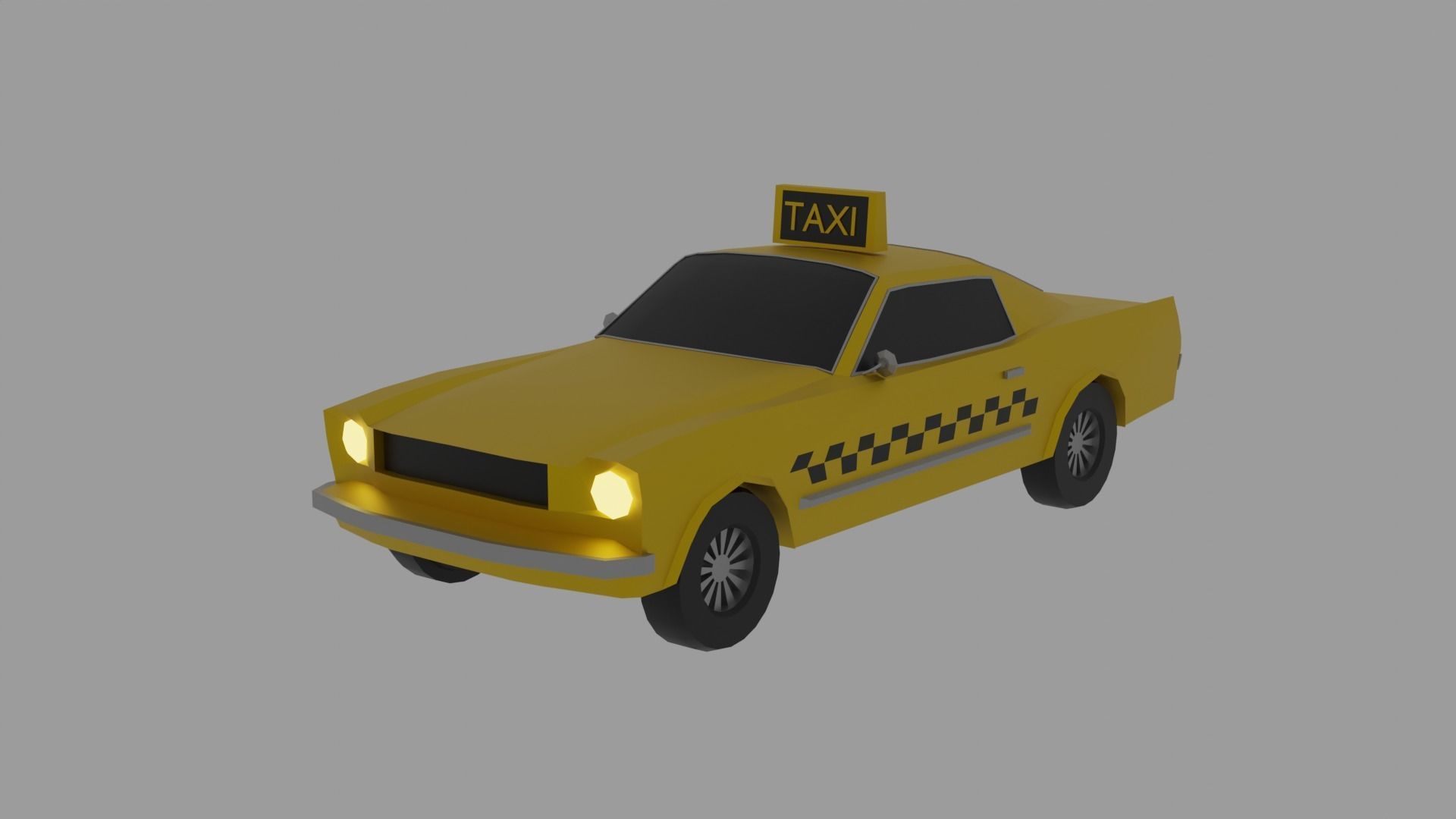 Low Poly Car Mustang Low Poly Vehicle Pack GameReady 3D Model Low-poly 3D model_6