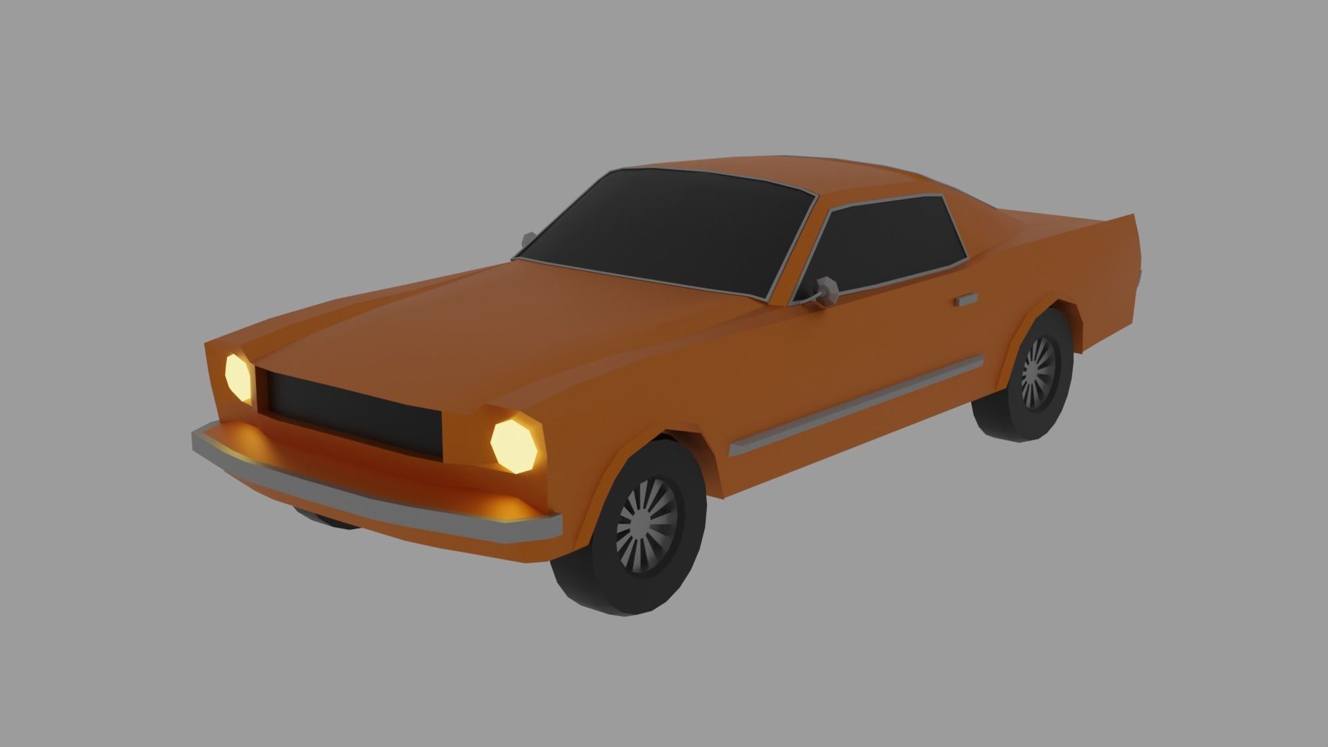 Low Poly Car Mustang Low Poly Vehicle Pack GameReady 3D Model Low-poly 3D model_2