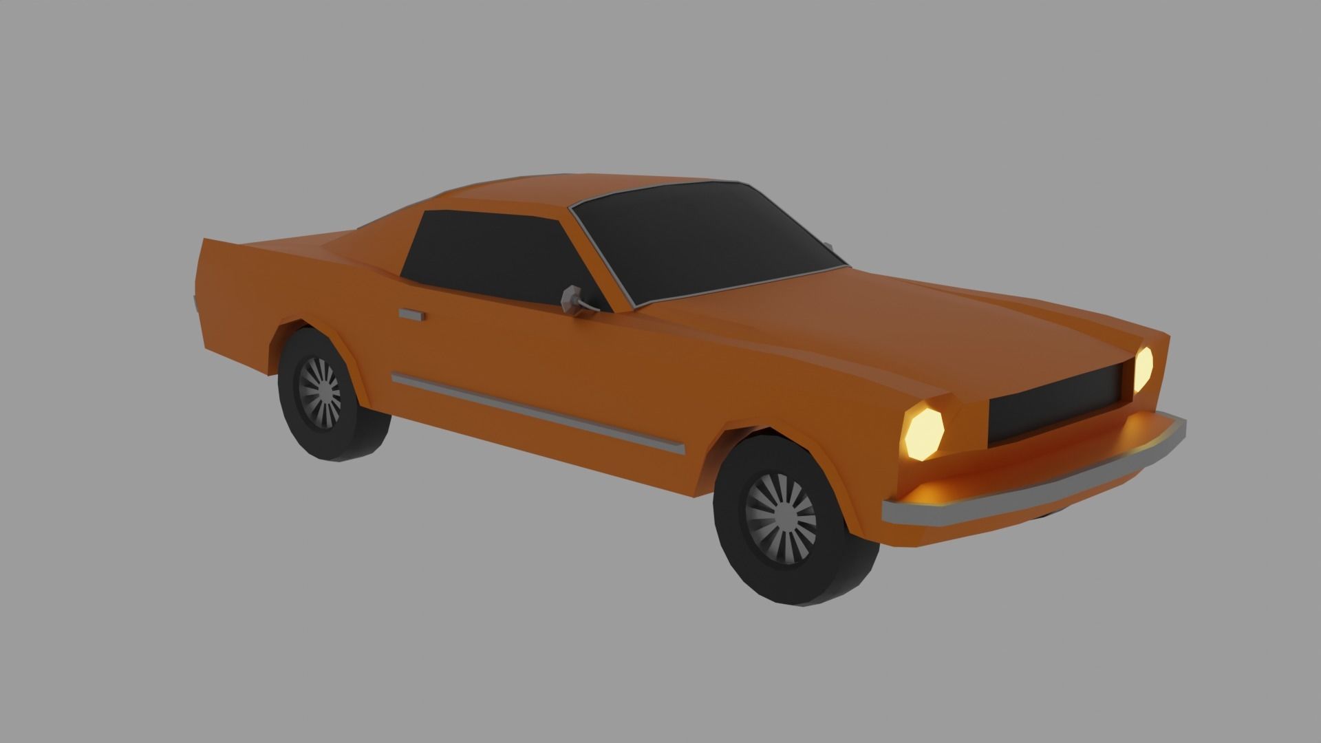 Low Poly Car Mustang Low Poly Vehicle Pack GameReady 3D Model Low-poly 3D model_3