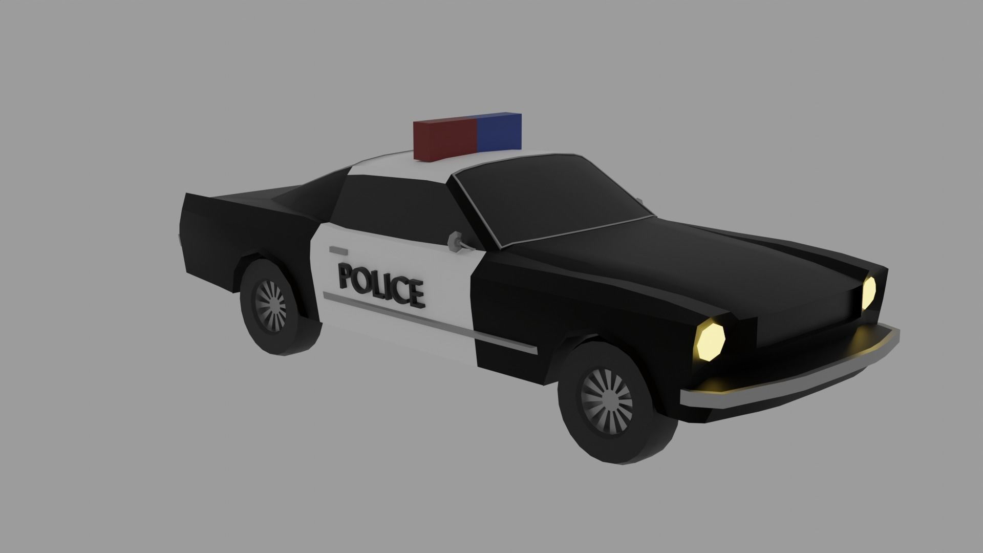 Low Poly Car Mustang Low Poly Vehicle Pack GameReady 3D Model Low-poly 3D model_11