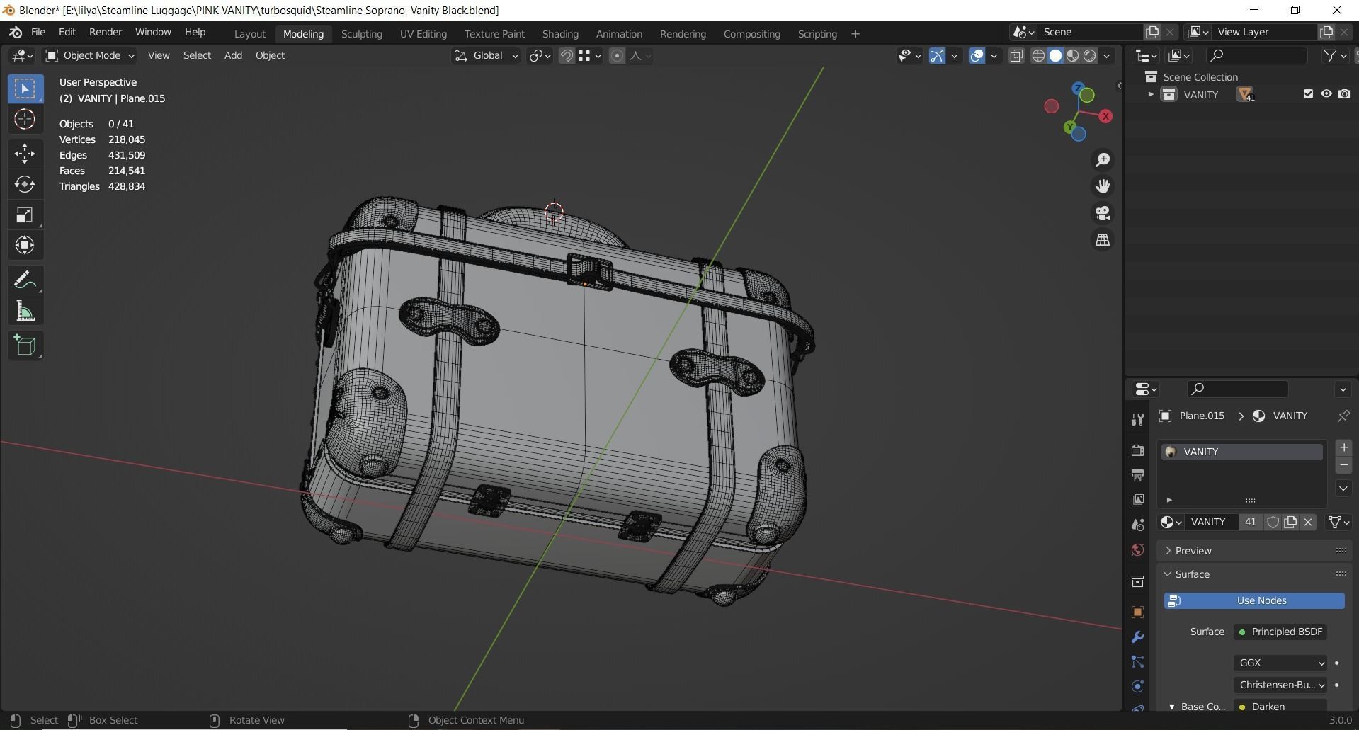 Steamline Soprano Vanity Black 3D model_9