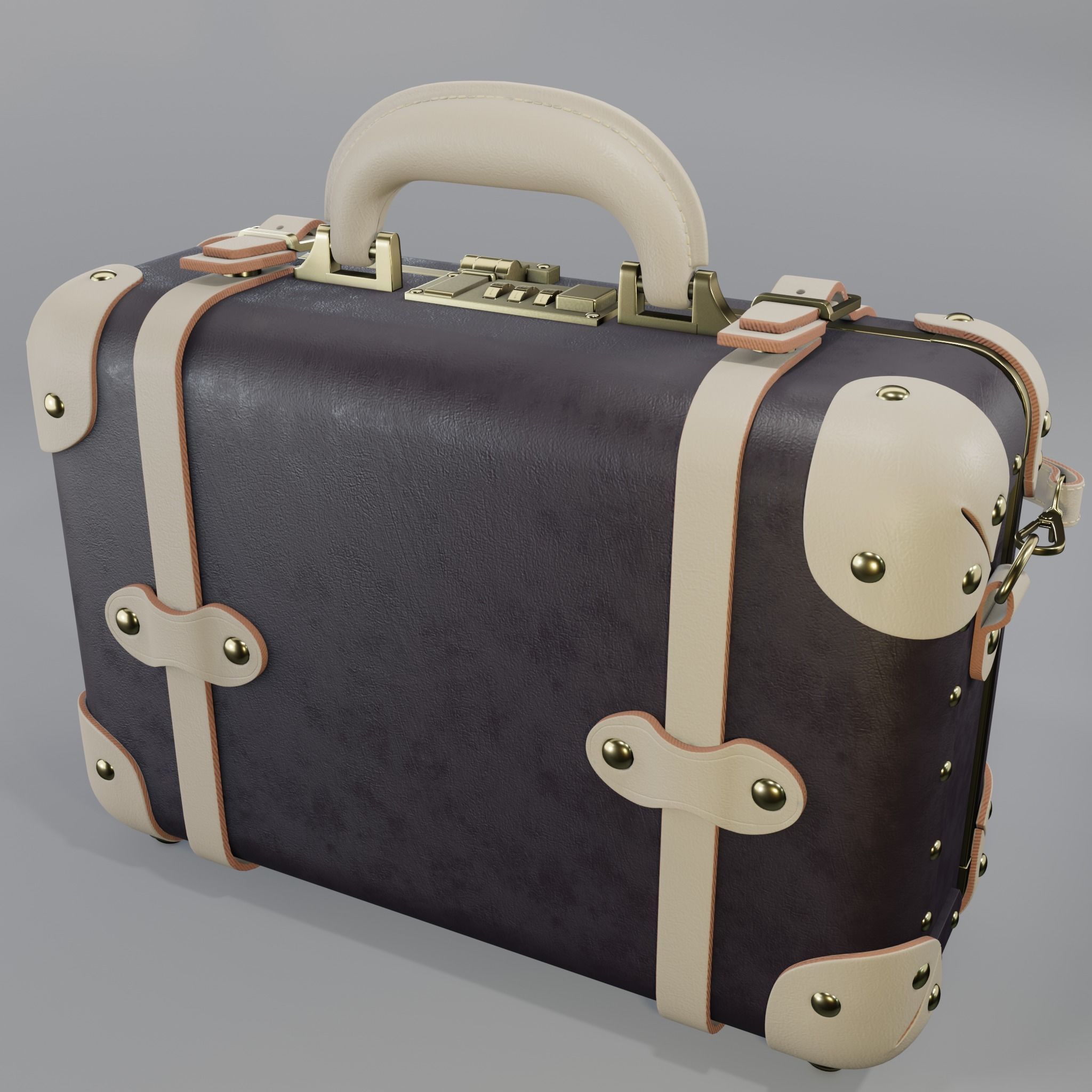 Steamline Soprano Vanity Black 3D model_1