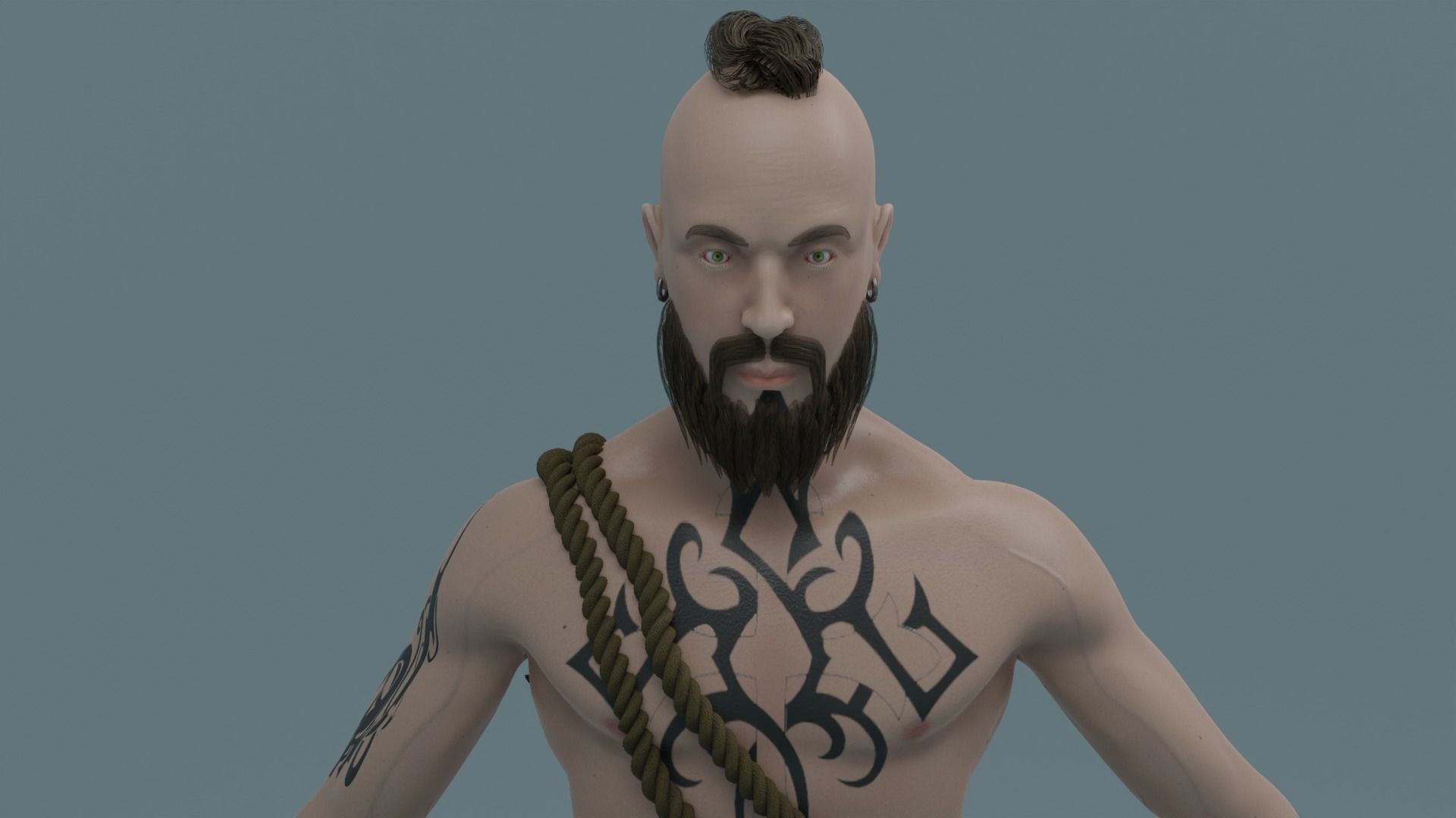 Viking Low-poly 3D model_6