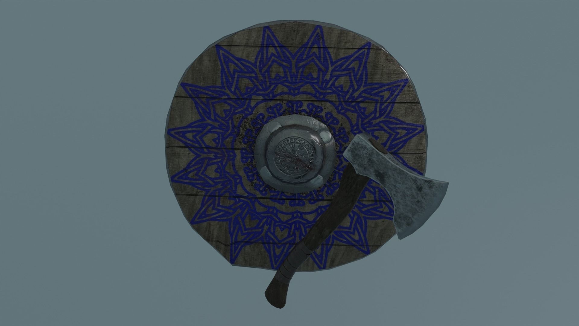 Viking Low-poly 3D model_9