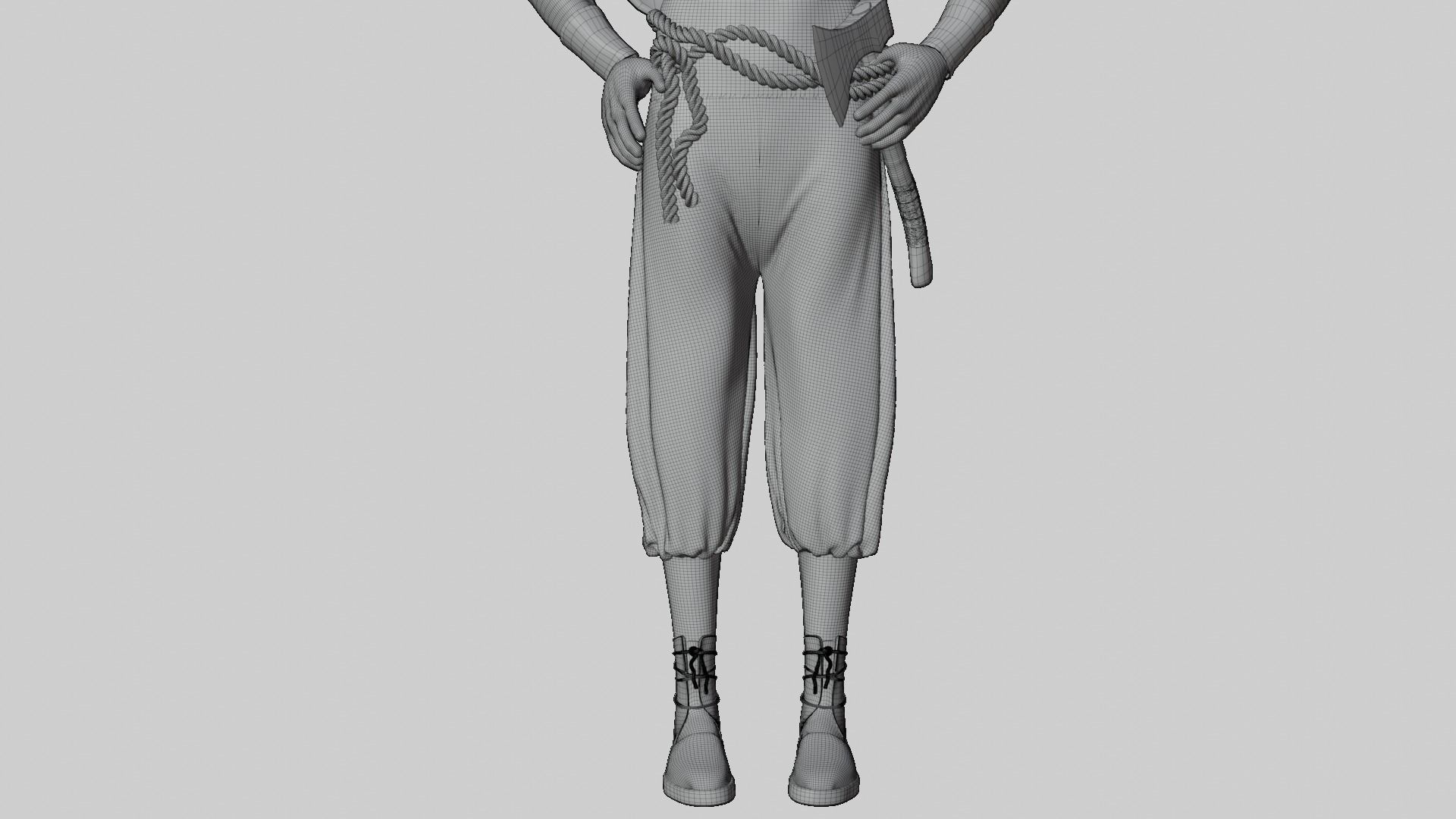 Viking Low-poly 3D model_8