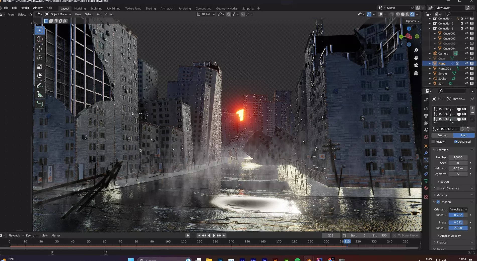 destroyed city-realistic 3D model_0