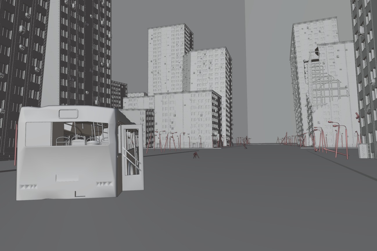 destroyed city-realistic 3D model_21