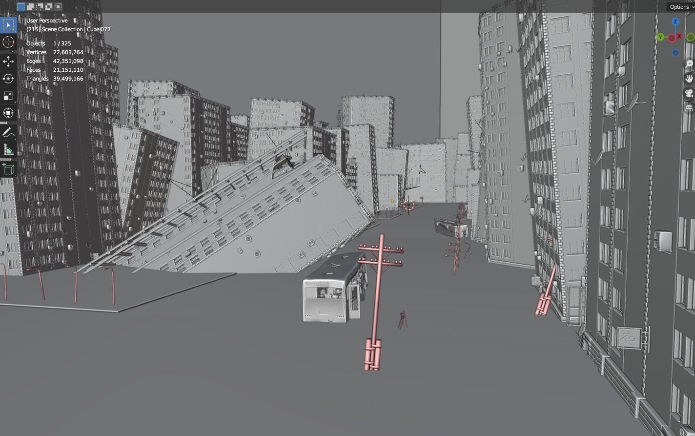 destroyed city-realistic 3D model_13