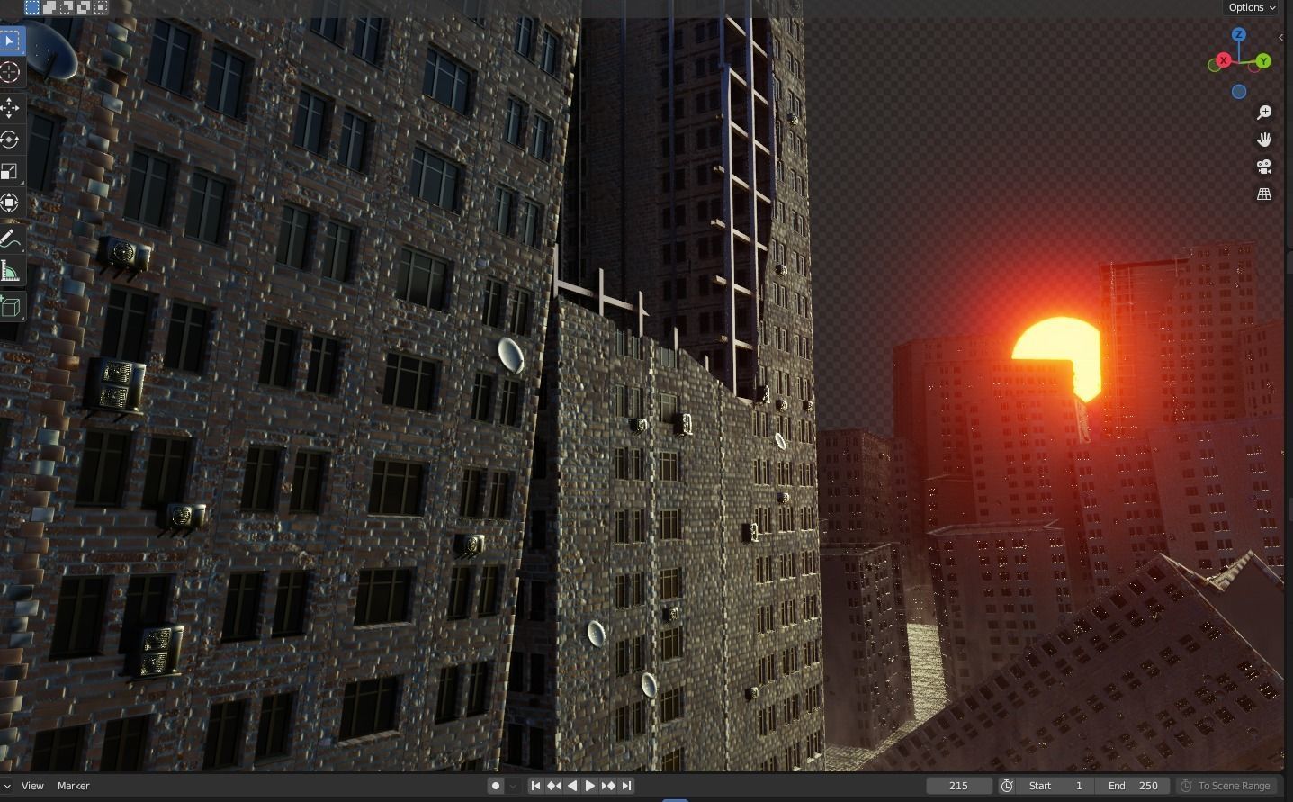 destroyed city-realistic 3D model_6